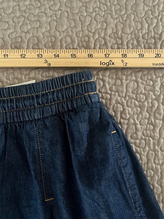 FREE ASSEMBLY Classic Dark Blue Denim Pleated Skirt - Picture 11 of 12